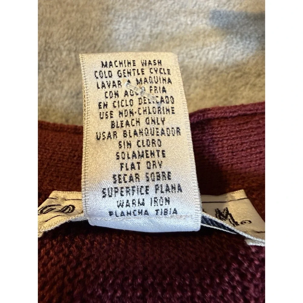 NWT VTG Penguin Grand Slam Golf Cardigan Men's Medium Burgundy Grandpa Deadstock